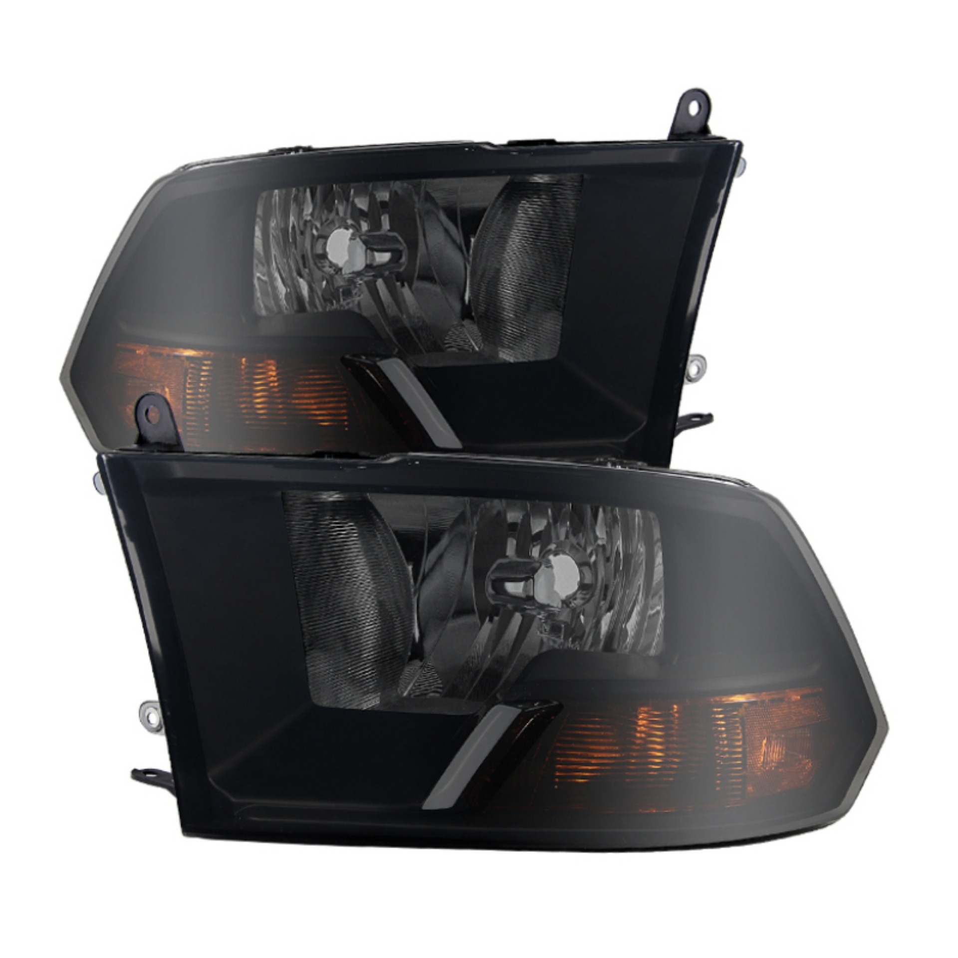 Picture of xTune Dodge Ram 1500 09-12  Non Quad Headlights  Crystal Headlights Black Smoked HD-JH-DR09-AM-BSM