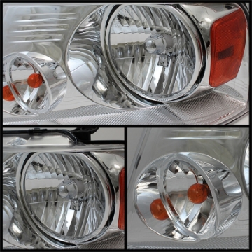 Picture of xTune Ford F150 04-08 Amber Crystal Headlights Chrome HD-JH-FF15004-AM-C