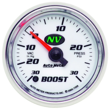 Picture of Autometer NV 52-4mm Full Sweep Electronic 30 In Hg-30 PSI Vacuum - Boost Gauge