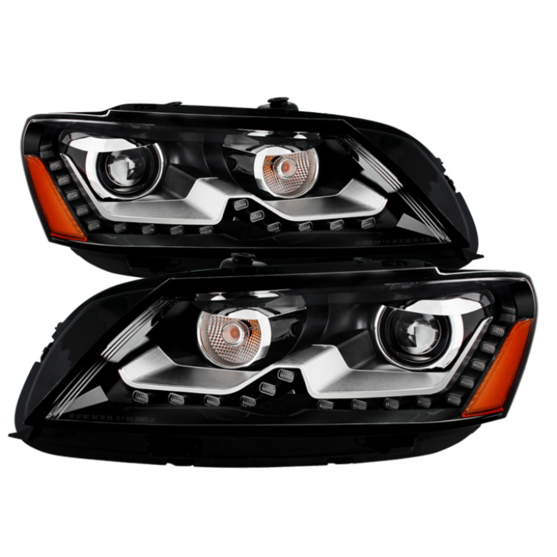 Picture of xTune Volkswagen Passat 12-14 OE Projector Headlights Not Compatible w- Hid Black PRO-JH-VP12-NA-BK