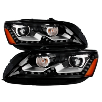 Picture of xTune Volkswagen Passat 12-14 OE Projector Headlights Not Compatible w- Hid Black PRO-JH-VP12-NA-BK