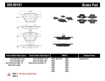 Picture of StopTech Performance 11-12 BMW Z4 E86 - 07-11 335 Series E90-92-93-F30 Front Brake Pads