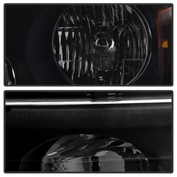 Picture of xTune Ford F150 04-08 Amber Crystal Headlights Black Smoked HD-JH-FF15004-AM-BSM