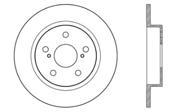Picture of StopTech SportStop 10-13 Scion tC Slotted & Drilled Right Rear Rotor