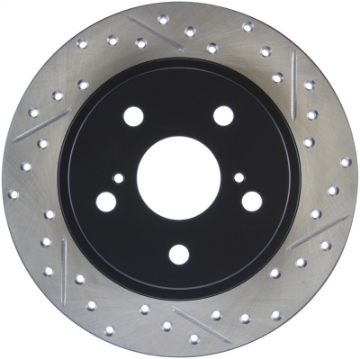 Picture of StopTech SportStop 10-13 Scion tC Slotted & Drilled Left Rear Rotor