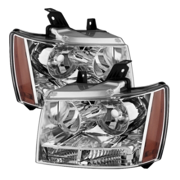 Picture of xTune Chevy Suburban 1500-2500 07-14 Crystal Headlights Chrome HD-JH-CSUB07-AM-C