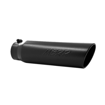 Picture of MBRP Universal 5in OD Angled Rolled End 4in Inlet 18in Length Black Finish Exhaust Tip