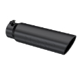 Picture of MBRP Universal 5in OD Angled Rolled End 4in Inlet 18in Length Black Finish Exhaust Tip
