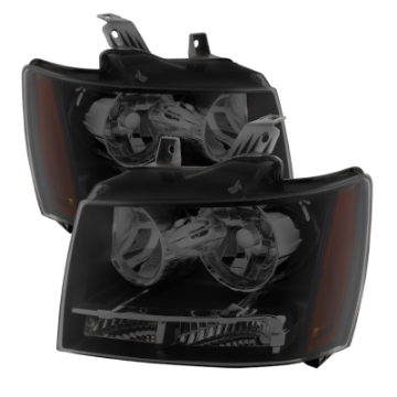 Picture of xTune Chevy Suburban 1500-2500 07-14 Crystal Headlights Black Smoked HD-JH-CSUB07-AM-BSM