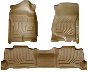 Picture of Husky Liners 07-13 GM Escalade ESV-Avalanche-Suburban WeatherBeater Tan Front-2nd Row Floor Liners