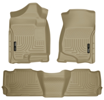 Picture of Husky Liners 07-13 GM Escalade ESV-Avalanche-Suburban WeatherBeater Tan Front-2nd Row Floor Liners