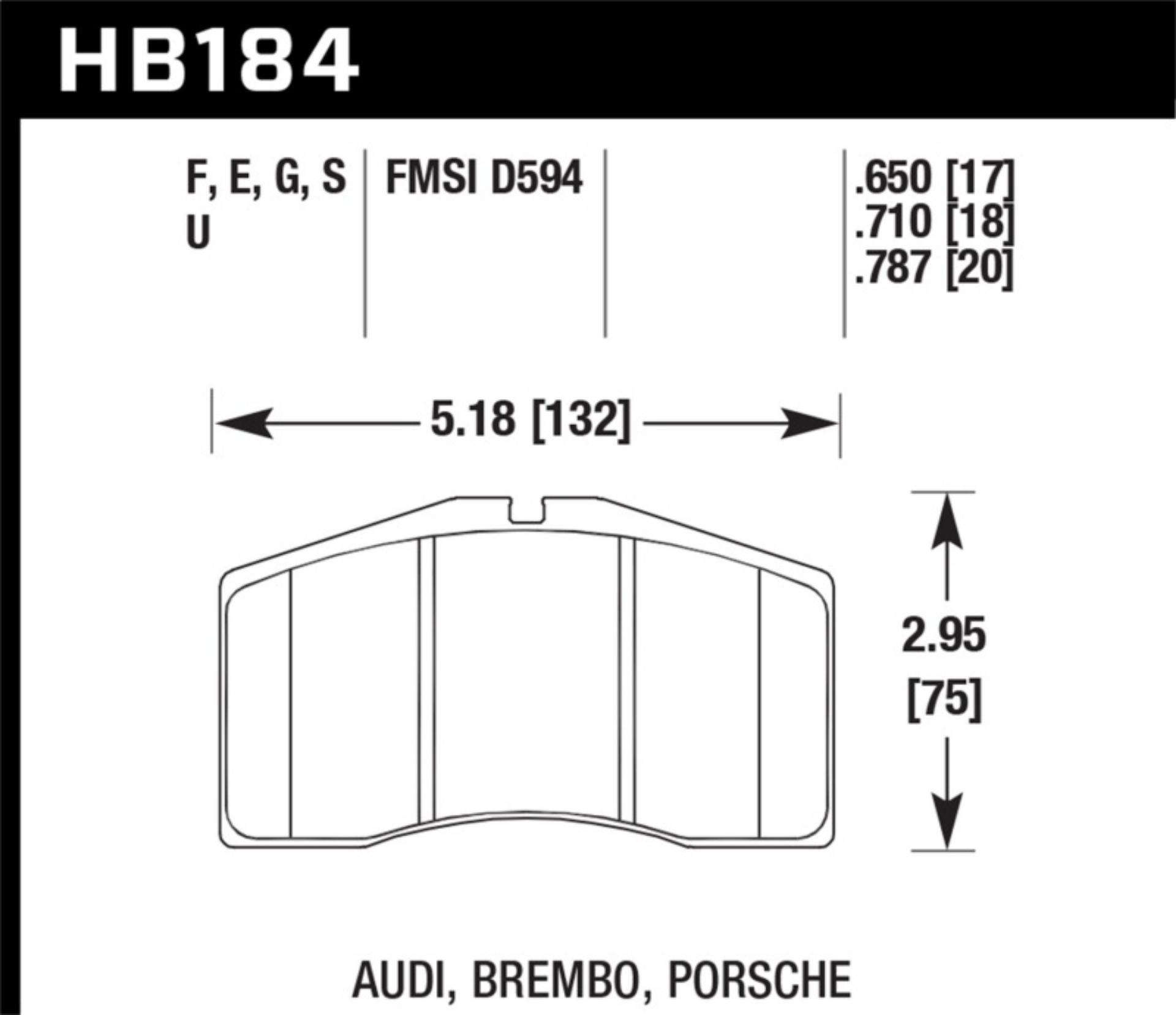 Picture of Hawk Porche DTC-70 Race Brake Pads
