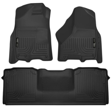Picture of Husky Liners 10-12 Dodge Ram 2500-3500 Mega Cab WeatherBeater Combo Black Floor Liners