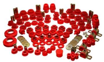 Picture of Energy Suspension 07-11 Jeep JK 2dr Red Hyper-Flex Master Bushing Set
