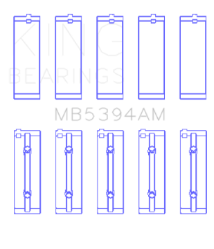 Picture of King Engine Bearings Toyota Scion XA-XB 1NZFE Size STD Bi-Metal Aluminum Main Bearing Set