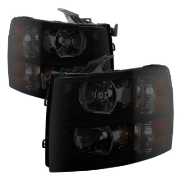 Picture of xTune Chevy Silverado 07-13 Crystal Headlights Black Smoked HD-JH-CS07-AM-BSM