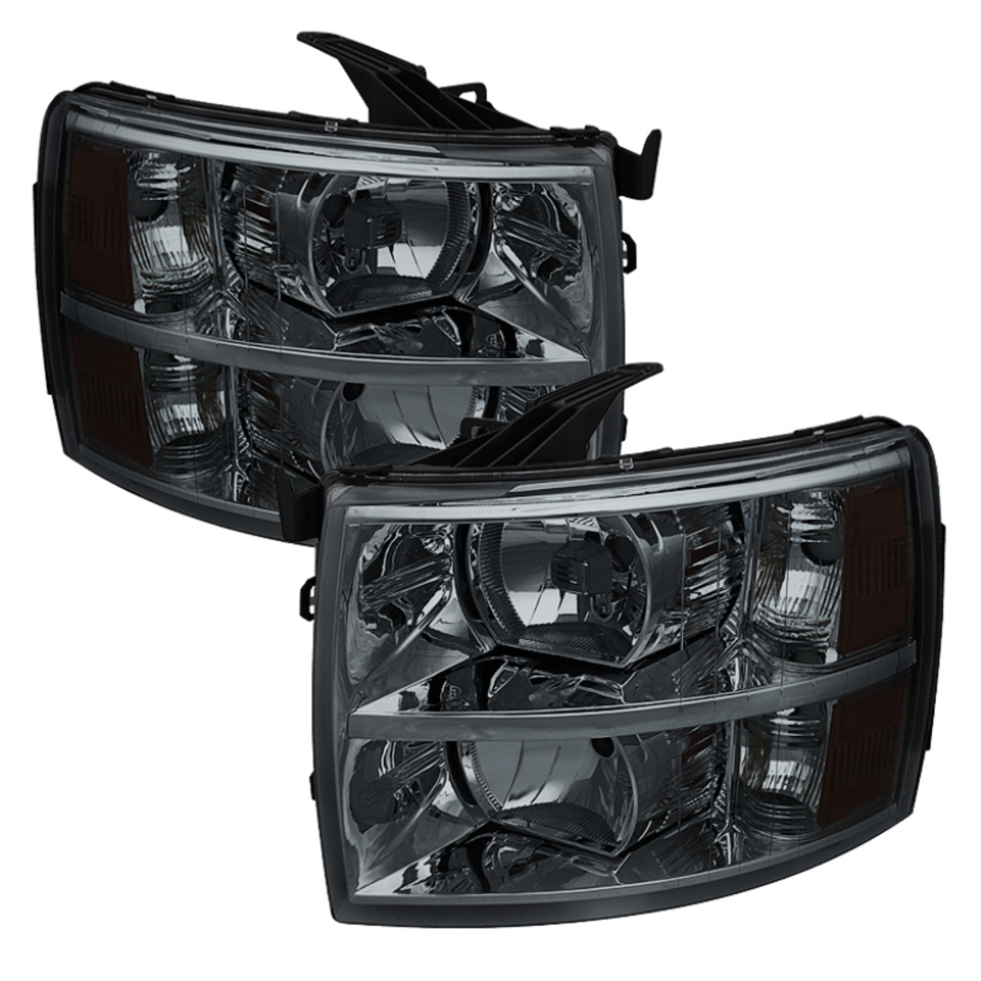 Picture of xTune Chevy Silverado 07-13 Crystal Headlights Smoked HD-JH-CS07-AM-SM