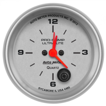 Picture of Autometer Ultra-Lite 66-7mm 12V Short Sweep Electronic Clock