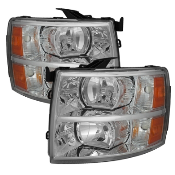 Picture of xTune Chevy Silverado 07-13 Crystal Headlights Chrome HD-JH-CS07-AM-C
