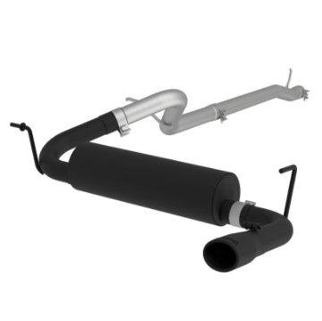 Picture of MBRP 12 Jeep Wrangler- Rubicon 3-6L Cat Back Single Rear Exit Black Exhaust