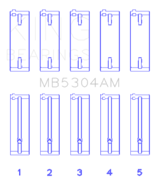 Picture of King Kia-Mazda DOHC 16 Valve-SOHC 16 Valve-SOHC 8 Valve Size +0-25 Main Bearing Set