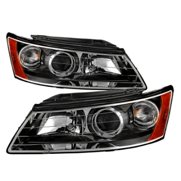 Picture of Xtune Hyndai Sonata 2006-2008 OEM Style Headlights Black HD-JH-HYSON06-BK