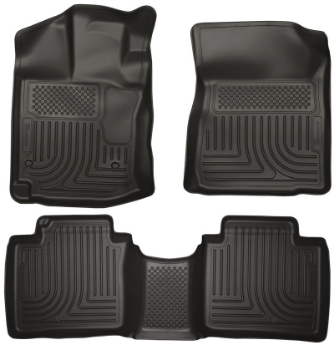 Picture of Husky Liners 12-13 Toyota Venza WeatherBeater Black Front & 2nd Seat Floor Liners