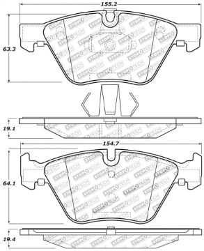 Picture of StopTech Performance 12 BMW X1 - 09-13 Z4 - 06 325 Series Exc E90 Front Brake Pads