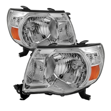 Picture of xTune Toyota Tacoma 05-11 Amber Crystal Headlights Chrome HD-JH-TT05-AM-C