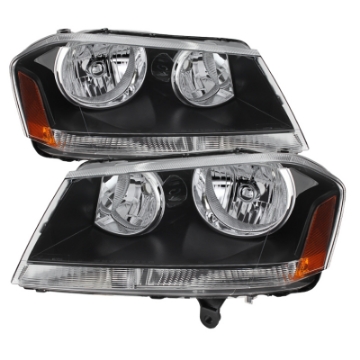 Picture of xTune Dodge Avenger 08-14 Crystal Headlights Black HD-JH-DA08-AM-BK