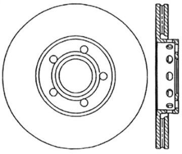 Picture of StopTech 96-7-04 Audi A4 - 95-01 A6 - 7-98-05 VW Passat Right Front Slotted and Drilled Rotor