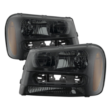 Picture of xTune Chevy Trailblazer 02-09 OEM Style Headlights Black Smoke HD-JH-CTB02-AM-BSM