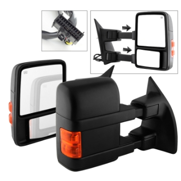 Picture of xTune Ford Superduty 08-15 L&R Extendable Power Heated Adjust Mirror Amber MIR-FDSD08S-PW-AM-SET