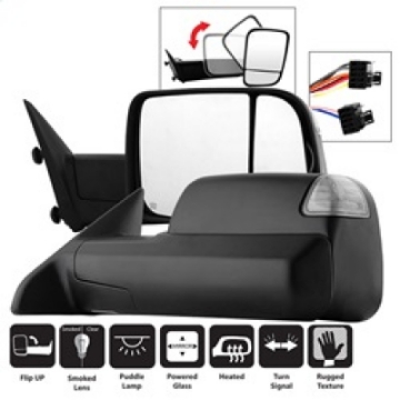 Picture of xTune Dodge Ram 1500 09-12 L&R Manual Extendable Power Heated Adjust Mirror MIR-DRAM09S-PWH-SET
