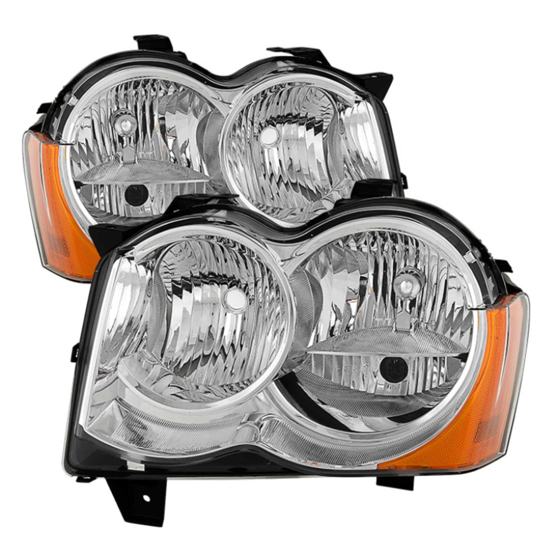 Picture of xTune Jeep Grand Cherokee 08-10 Halogen Model Only OEM Style Headlights Chrome HD-JH-JGC08-AM-C