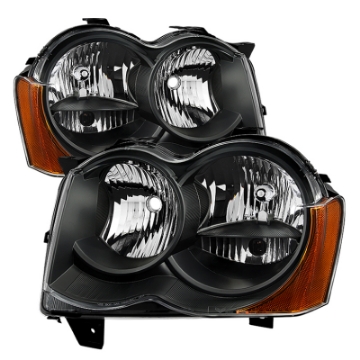 Picture of xTune Jeep Grand Cherokee 08-10 Halogen Model Only OEM Style Headlights Black HD-JH-JGC08-AM-BK