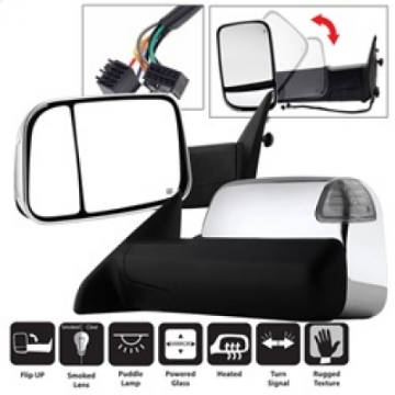 Picture of xTune Dodge Ram 1500 09-12 L&R Manual Extendable Power Heated Adjust Mirror MIR-DRAM10-PW-SET