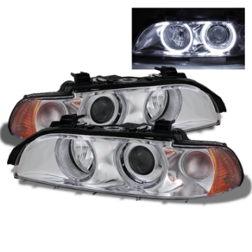 Picture of Xtune Bmw E39 5-Series 97-03 Halo Projector Headlights Chrome PRO-CL-BE3997-G2-C