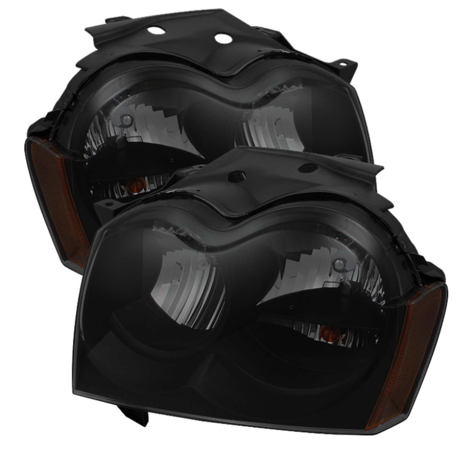 Picture of xTune Jeep Grand Cherokee 05-07 Crystal Headlights Black Smoked HD-JH-JGC05-AM-BSM