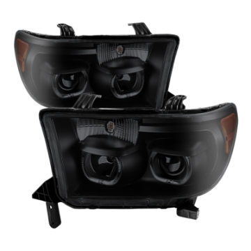 Picture of xTune Toyota Tundra 07-13 Projector Headlights Eliminates AFS LED Halo Smoked PRO-JH-TTUN07-CFB-BSM