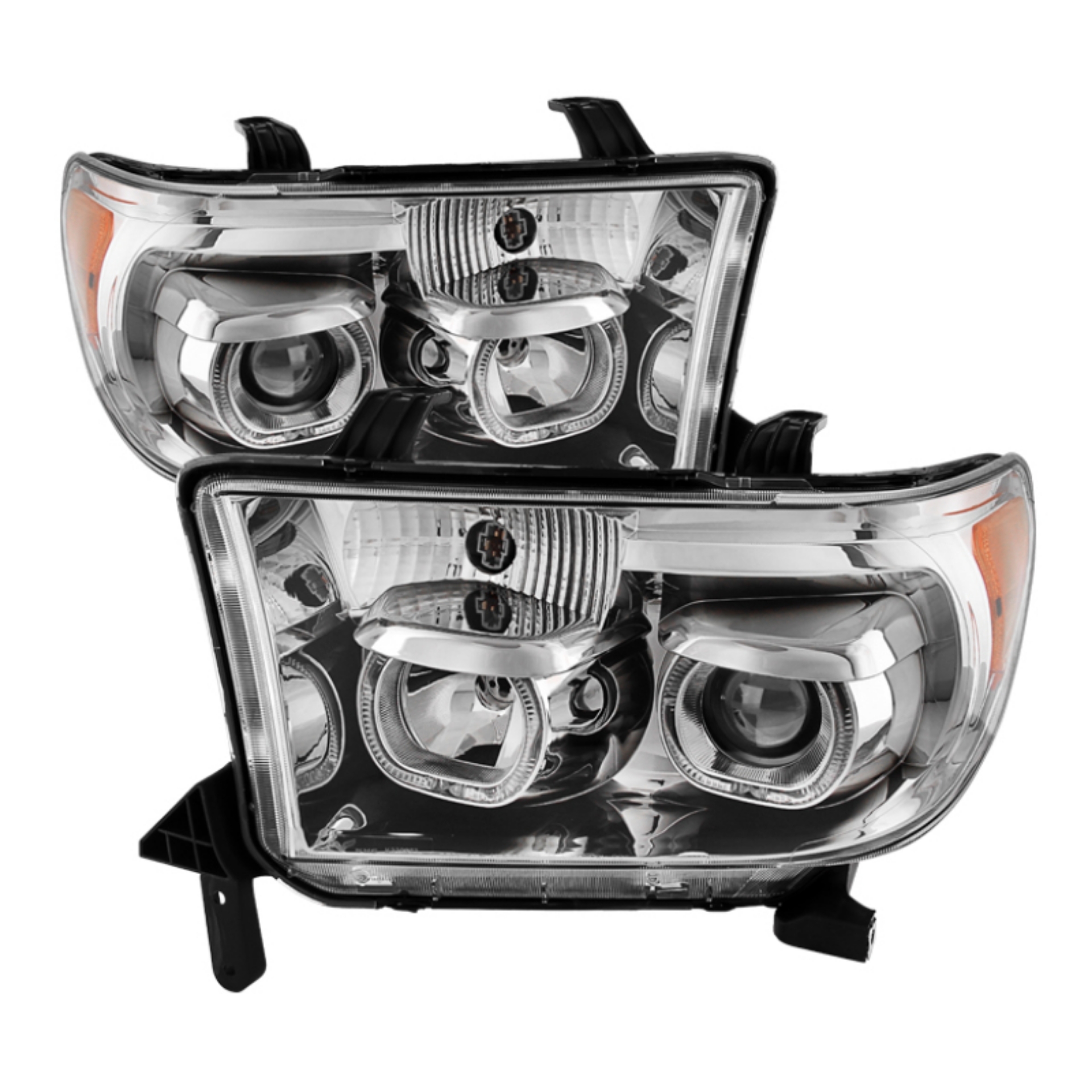 Picture of xTune Toyota Tundra 07-13 Projector Headlights Eliminates AFS LED Halo Chrome PRO-JH-TTUN07-CFB-C
