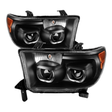 Picture of xTune Toyota Tundra 07-13 Projector Headlights Eliminates AFS LED Halo Black PRO-JH-TTUN07-CFB-BK