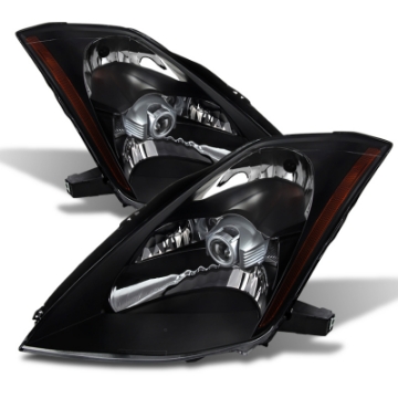Picture of xTune Nissan 350Z 03-05 Crystal Headlights Xenon-Hid Model Only Black HD-JH-N350Z-HID-BK