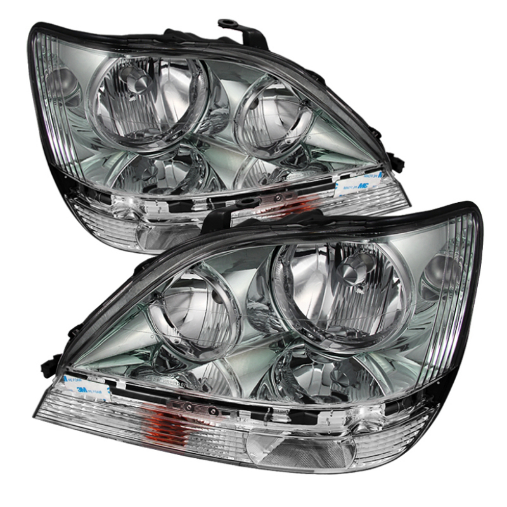 Picture of xTune Lexus Rx300 99-03 Halogen Only Bulbs Not Included OEM Style Headlights Chrome PRO-JH-LRX99-C