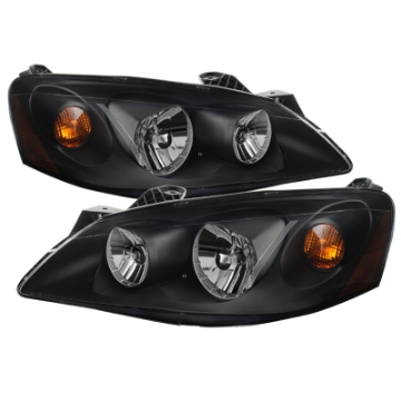 Picture of xTune Pontiac G6 05-10 09-10 Fit w-Amber Turn Signal Crystal Headlights Black HD-JH-PG605-AM-BK