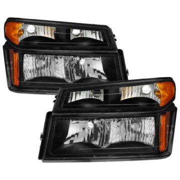 Picture of xTune Chevy Colorado 04-12 OEM Headlights w- Bumper Lights Black HD-JH-CCOL04-SET-BK