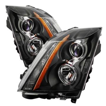 Picture of xTune Cadillac Cts 08-12 - CTS-V 09-12 Halogen Only projector Headlights Black HD-JH-CACTS08-AM-BK