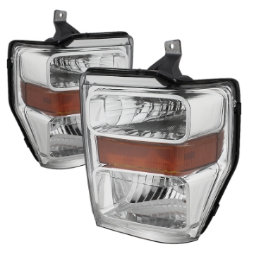 Picture of xTune Ford F250-350-450 Super Duty 08-10 OEM Headlights Chrome HD-JH-FS08-AM-C