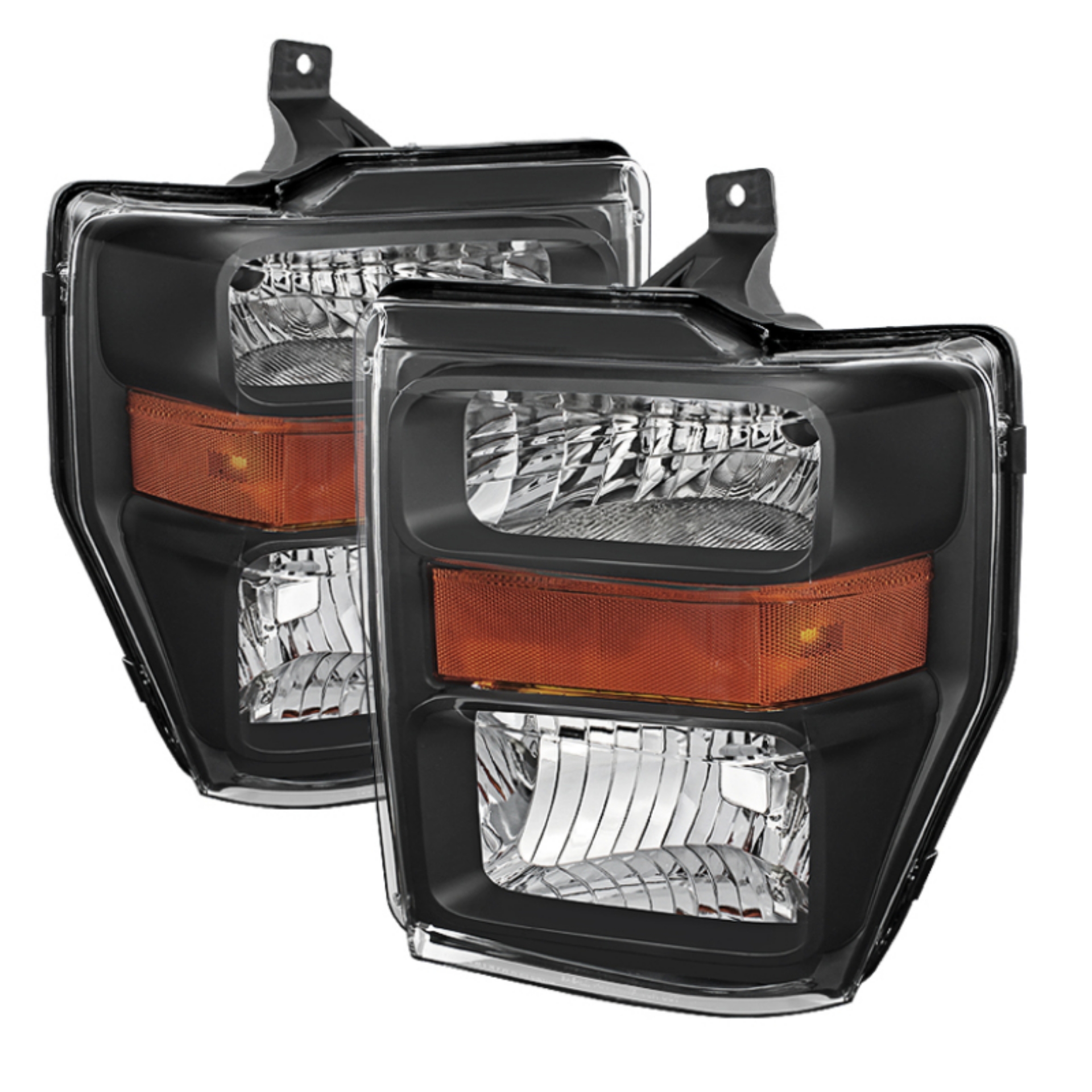 Picture of xTune Ford F250-350-450 Super Duty 08-10 OEM Headlights Black HD-JH-FS08-AM-BK