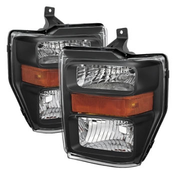 Picture of xTune Ford F250-350-450 Super Duty 08-10 OEM Headlights Black HD-JH-FS08-AM-BK